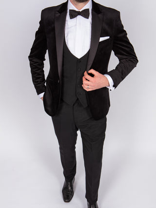 black-velvet-tuxedo-groom-suit-hire-belfast