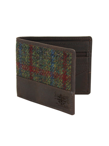 Green Tweed & Leather Wallet