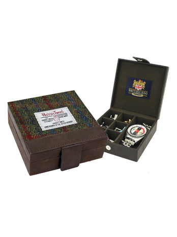 Green Tweed Trinket Box