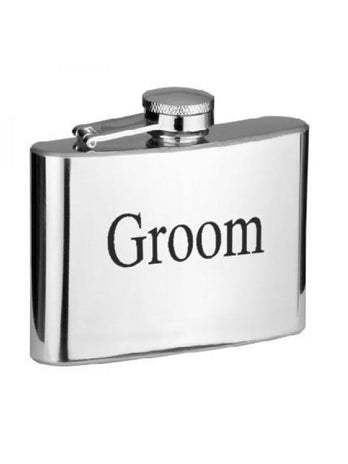 4oz Silver Wedding Hipflask