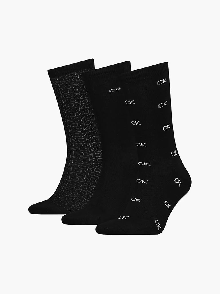 Socks | Calvin Klein | Black | CK | 3 Pack | Gift