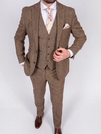 brown-tweed-wedding-suit-hire-belfast