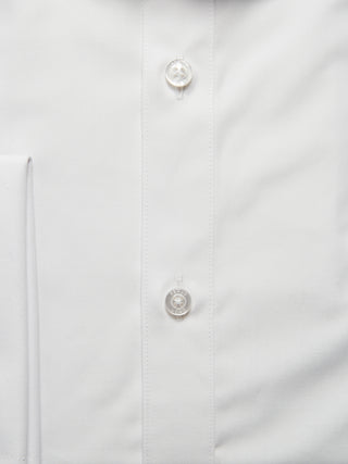 white tie shirt double cuff