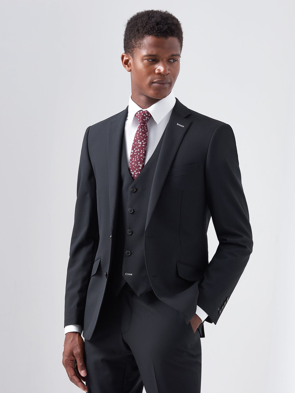 Tapered Black Suit