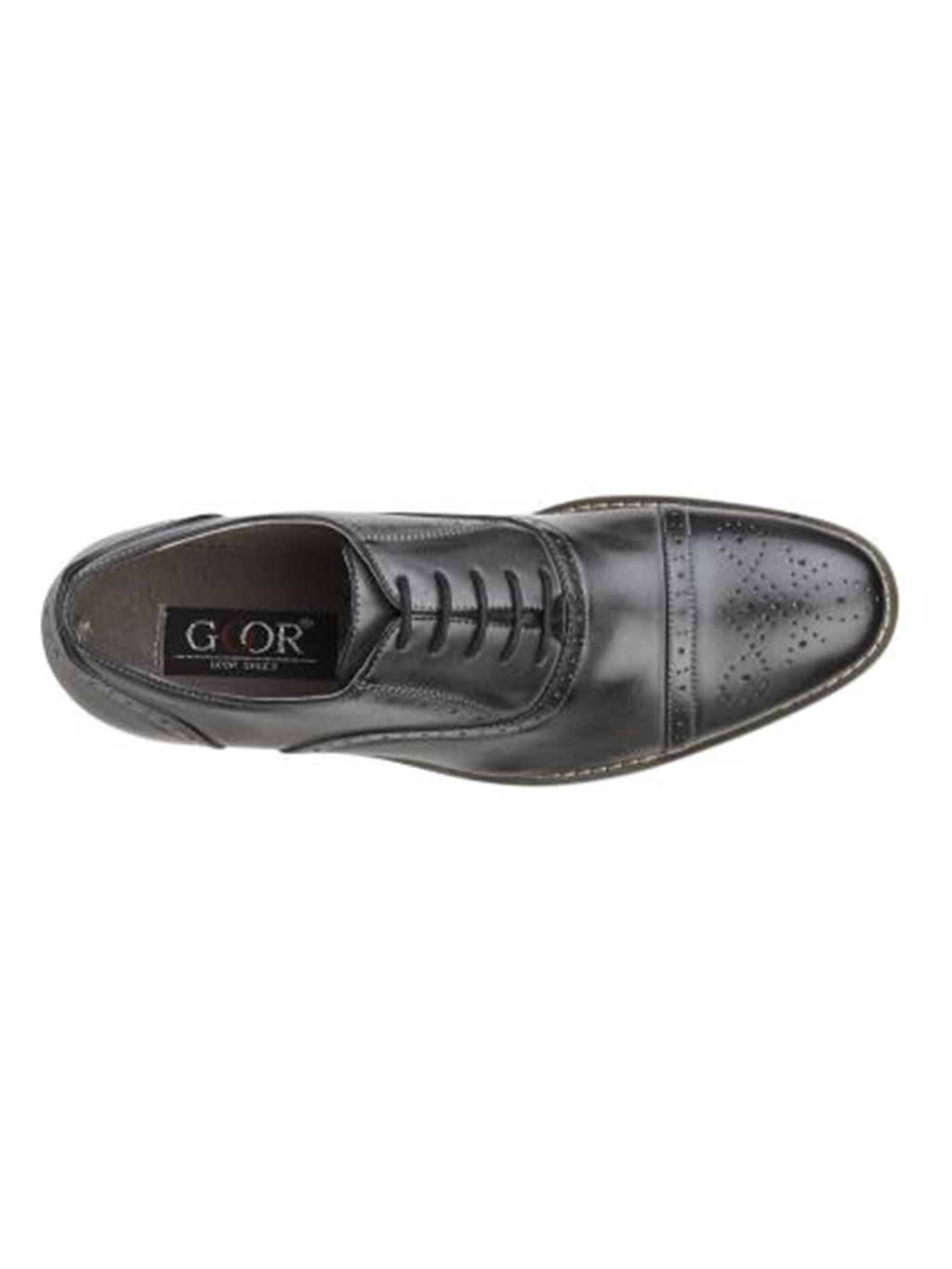 Grey Capped Oxford Brogue Shoe