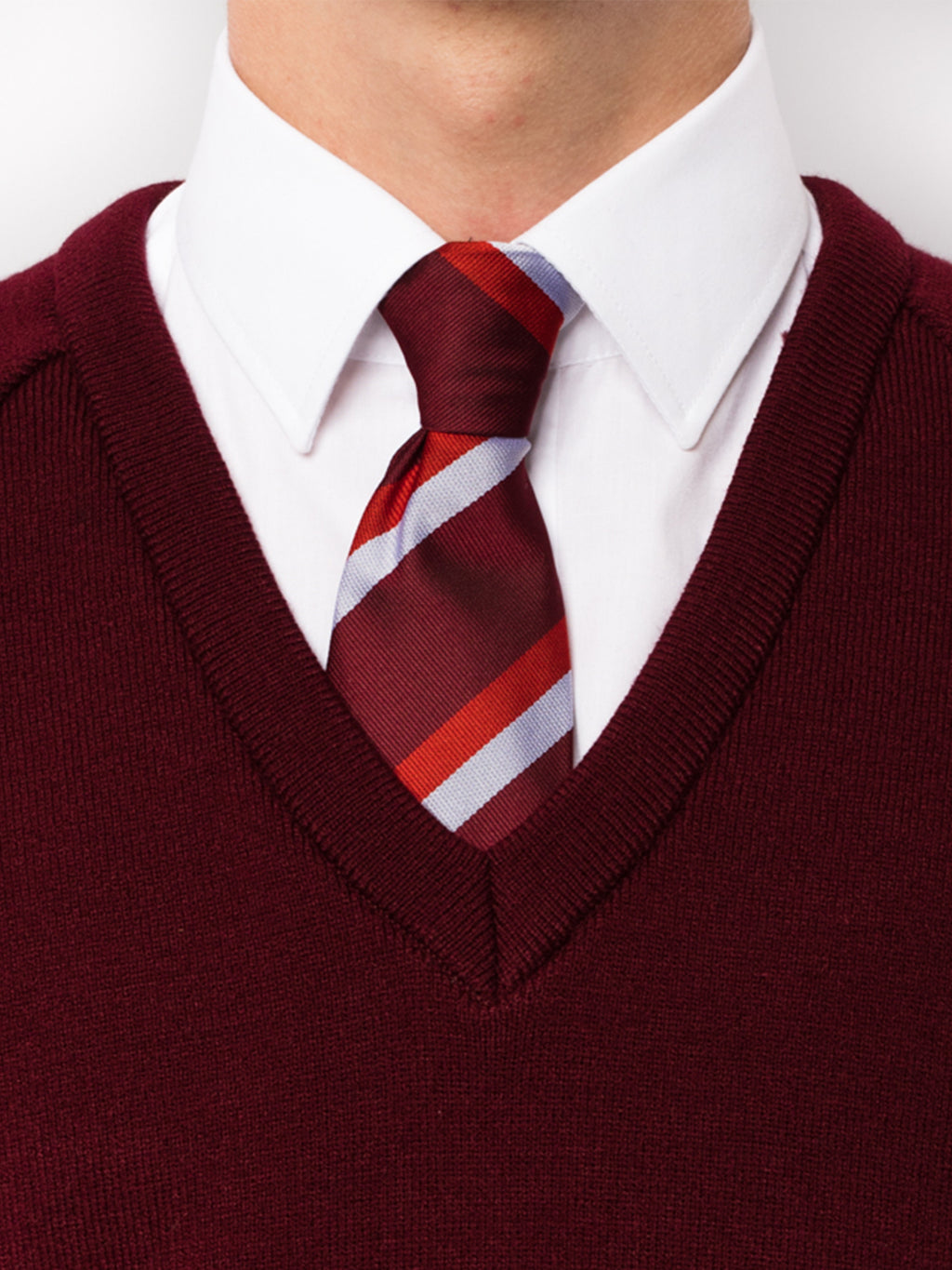 maroon-v-neck-jumper