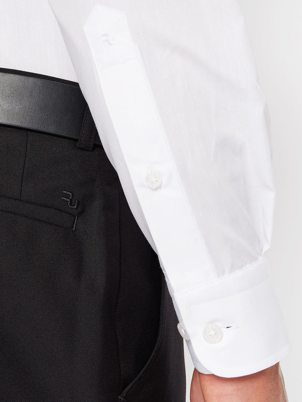 remus uomo tapered fit white shirt