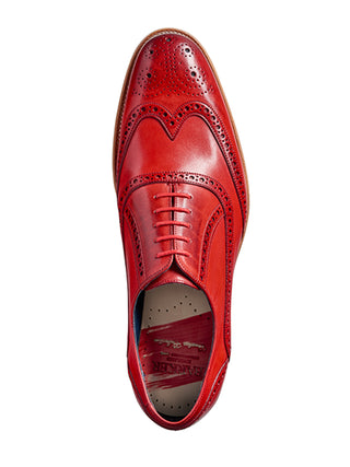 red hand painted barker shoes