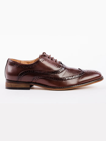 Brown Oxford Brogue Shoe