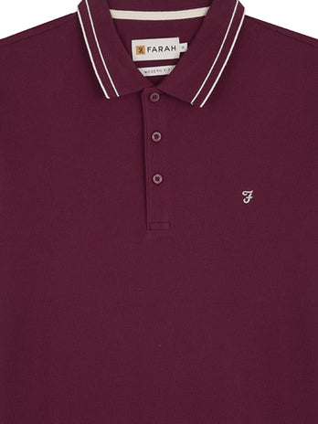 burgundy farah polo shirt