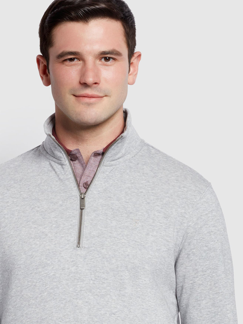 farah-quarter-zip-jumper-grey-FAKBC003