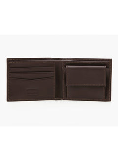 Levi's brown leather best sale wallet