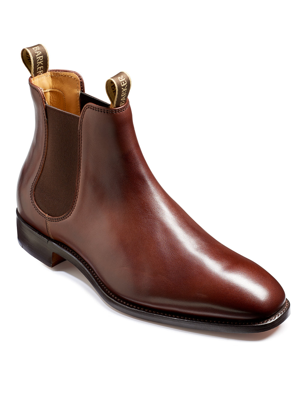 walnut calf mansfield chelsea boot from barker shoes