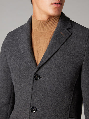 mens grey flannel coat