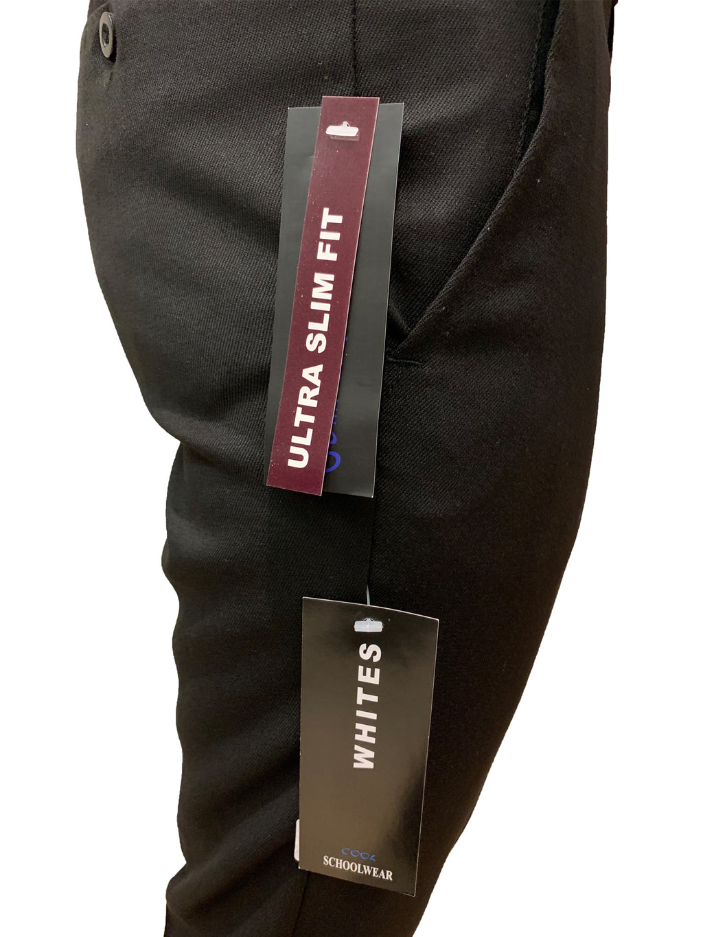 skinny school trousers black